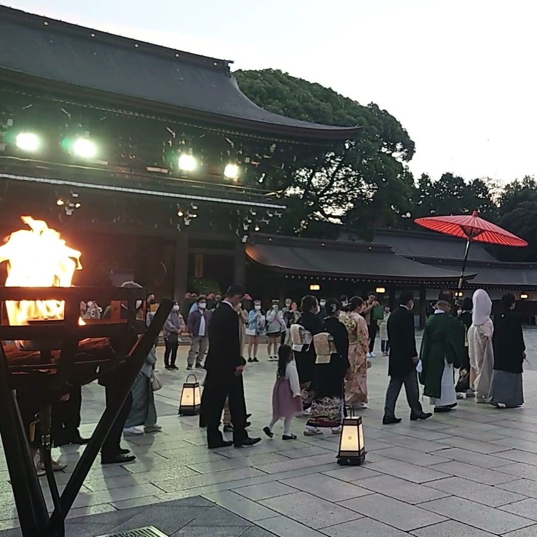 Wedding ceremony in Meiji shrine